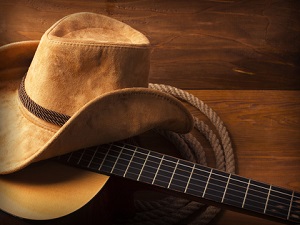 Country Music Hat and Guitar